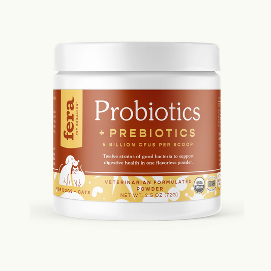Fera Pets - USDA Organic Probiotics with Prebiotics for Dogs & Cats 2.5oz